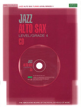 Jazz Alto Sax CD for Alto Saxophone. ABRSM Jazz. Grade 4. CD only. ABRSM (Associated Board of the Royal Schools of Music) #D3226. Published by ABRSM (Associated Board of the Royal Schools of Music).

This CD is one of several supporting The AB Real Book. It contains 15 Real Book tunes for jazz alto sax level/grade 4 with full performance tracks as well as “minus-one” backing tracks. The tunes have been carefully moderated and contain designated sections for improvised solos. The CD encourages playing by ear and, as a backing track, is excellent for developing your improvisation.