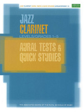Jazz Clarinet Aural Tests & Quick Studies (Levels/Grades 1-5). For Flute. ABRSM Jazz. 80 pages. ABRSM (Associated Board of the Royal Schools of Music) #D334X. Published by ABRSM (Associated Board of the Royal Schools of Music).

These practice tests and studies support the Associated Board's syllabus for Jazz Clarinet Levels/Grades 1-5. Complementing the study of jazz repertoire, they focus on musicianship skills central to the performance of jazz and to working by ear. The aural tests have been carefully devised to enhance listening, analyzing and improvising, while introducing a full range of styles. The quick study is about playing unprepared – in true jazz fashion – and improvising a response to a given opening.
