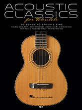 Acoustic Classics for Ukulele by Various. For Ukulele. Ukulele. Softcover. 72 pages. Published by Hal Leonard.

20 classics arranged to sound great on the uke, including: Across the Universe • Best of My Love • Cat's in the Cradle • Cecilia • Into the Mystic • Jack and Diane • Night Moves • Operator (That's Not the Way It Feels) • Tangled up in Blue • Time for Me to Fly • Who'll Stop the Rain • Wish You Were Here • and more.