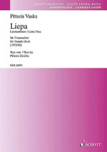 Liepa (der Lindenbaum / The Lime Tree) SSAA, Latvian choral. Octavo. 16 pages. Hal Leonard #SKR20073. Published by Hal Leonard.