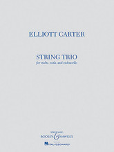 String Trio (Violin, Viola, and Violoncello). Composed by Elliott Carter (1908-). For String Trio (Score & Parts). Boosey & Hawkes Chamber Music. 16 pages. Boosey & Hawkes #M051107131. Published by Boosey & Hawkes.

Due to a differing timbre, the viola receives its own voice in Carter's String Trio, which features the instrument prominently throughout the work. 7 minutes.