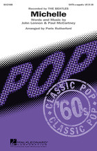 Michelle for Choral (SATB). Pop Choral Series. 16 pages. Published by Hal Leonard.

From 1965, this classic by the Beatles showcases the purity of a cappella voices highlighting the beauty and longing of this expressive song. The opening and closing are largely homophonic, with a quasi-Baroque middle section adding interest. Harmonic freshness and occasional rhythmic extensions of the lyric highlight the text in a way that enhances the poetry. For pop, jazz and concert choirs.

Minimum order 6 copies.