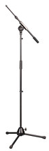 Euro Style Tripod Base Mic Stand with Telescoping Boom (StagePRO Series, KB845M Model). Hamilton Stands. General Merchandise. Hal Leonard #KB845M. Published by Hal Leonard.

For the aspiring rocker or casual gigging pro, this mic stand featuring standard US mounting thread, knob adjustment for secure boom positioning, and a square style telescoping boom clamp.