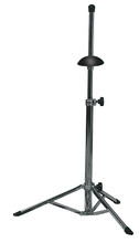 Classic Trombone Stand (Chrome Finish). Hamilton Stands. Hal Leonard #KB510. Published by Hal Leonard.

One of the most popular trombone stands! It holds tenor and bass trombones and is height adjustable. The rubber bell cup cushions hard landings and is adjustable independent of the height.