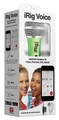 iRig Voice Mic (Green). Hardware. General Merchandise. IK Multimedia #IRIGMICVOGIN. Published by IK Multimedia.

iRig Voice is a new handheld vocal microphone designed for iPhone, iPod touch and iPad. Compatible with all of today's top music apps, like Glee! Karaoke, LaDiDa, Karaoke Anywhere, and dozens more, iRig Voice turns your Apple device into a never-ending karaoke machine or vocal-recording studio.Â¦Get started fast with the included EZ VOICE app, which lets you sing along with music from your music library, add professional-grade vocal FX, including reverb, chorus and pitch correction. Based on IK's acclaimed VocaLive app, EZ VOICE lets you remove the vocals from your favorite songs with just a single button, and even record yourself to share online!