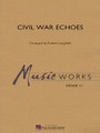 Civil War Echoes arranged by Robert Longfield. For Concert Band (Score & Parts). MusicWorks Grade 1. Grade 1.5. Published by Hal Leonard.

As the nation commemorates 150 years since the Civil War, here is an appealing medley for young players that uses music of the period. The bugle call “Taps” originated during the Civil War and is used here at the beginning of the piece and incorporated again at the end. The tender ballad Tenting on the Old Campground provides lyric contrast before closing with the rousing spiritual Free At Last. Dur: 3:25.