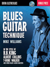 Blues Guitar Technique for Guitar. Berklee Guide. Softcover Audio Online. Guitar tablature. 160 pages. Published by Berklee Press.

Learn classic blues rhythm guitar and soloing techniques, in the style of the greats, such as B.B. King * T-Bone Walker * Albert Collins * Robert Lockwood Jr. * Jimmie Vaughan * and others. This book is the more technique-oriented companion to Mike Williams' first book Berklee Blues Guitar Songbook. The accessible online recording includes live blues band that demonstrates all techniques (full band and play-along tracks).

Online audio is accessed at halleonard.com/mylibrary