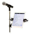 Manos/Side Mount Combo Pack (Universal Tablet Mount with 8 inch. Extension Side Mount). AirTurn. Hal Leonard #MMANOSSMC. Published by Hal Leonard.

Introducing the AirTurn Manos Mount. It has two arms that can hold anything from a smartphone to a 13 inch tablet, and a set of thumbs and fingers at the end of each arm that can grip tablets as wide as a tablet in an Otterbox or a Griffin Survivor. The Manos Mount makes it easy to rotate your tablet or smartphone 360 degrees, with locking positions in portrait and landscape views. It also features a self-tightening hinge that keeps your tablet or smartphone easily locked at any angle. The Manos Mount fits onto any standard microphone stand or thread, and the Manos Mount can be locked into a flat position – making it easy to carry with you.

This combo pack includes an 8″ extension side mount bar along with the Manos Mount. This heavy duty extension bracket for mic threaded (5/8″- 27) devices fits most standard mic shafts.