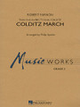 Colditz March composed by Robert Farnon (1917-). Arranged by Philip Sparke. For Concert Band (Score & Parts). MusicWorks Grade 3. Grade 3. Published by Hal Leonard.

Acclaimed Canadian composer/arranger Robert Farnon penned this distinctive march theme for the 1970s BBC television drama Colditz telling the story of prisoners held at Colditz Castle in Germany during World War II. Philip Sparke's extended concert version is expertly scored for band and an elegant and powerful addition to any program. Dur: 3:00.