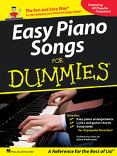Easy Piano Songs for Dummies (The Fun and Easy Way® to Start Playing Your Favorite Songs Today!). By Various. For Piano/Keyboard. Easy Piano Songbook. Softcover. 210 pages. Published by Hal Leonard.

Want to learn to play easy popular hits? Then this is the book for you! It's an easy-to-use resource for the casual hobbyist or working musician. It includes 40 easy piano arrangements with guitar chords and lyrics plus performance notes for each song detailing the wheres, whats, and hows – all in plain English! Songs include: Back to December • California Girls • Candle in the Wind • Defying Gravity • Fever • God Only Knows • Hey, Soul Sister • If I Were a Carpenter • Layla • Leaving on a Jet Plane • Let It Be • Moon River • Rolling in the Deep • Silly Love Songs • Twist and Shout • You Don't Know Me • and more.