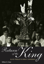 Return of the King (Elvis Presley's Great Comeback). Book. Softcover. 272 pages. Published by Jawbone Press.

On January 1, 1967, a contract between “Colonel” Tom Parker and his sole client, Elvis Presley, gave Parker a 50 percent cut of profits that Presley generated. It was a shameless grab for a bigger piece of a pie that had actually been shrinking for some time. Though Parker's plan to reestablish Presley as a star after he left the army proved successful at first (with the triumph of films like G.I. Blues and Blue Hawaii), by 1967 Presley's singles struggled to break the top 20, and he hadn't hit number one for six years. Amazingly, by the end of 1968 he was artistically revitalized, reemerging in a TV comeback special and slimmed down for the now-iconic black leather suit. It was the pivotal moment of the second great period of Presley's career, which lasted through to the end of 1970, during which he recorded some of his most enduring records, including “Suspicious Minds” and “In the Ghetto.” Return of the King document's Presley reclamation of his crown, making an extraordinary transition from fading balladeer to engaged, vital artist.