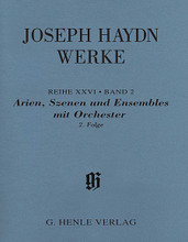 Arias, Scenes and Ensembles with Orchestra, 2 Series (Haydn Complete Edition, Series XXVI, Vol. 2 Softcover Score). Composed by Franz Joseph Haydn (1732-1809). Edited by Christine Siegert, Julia Gehring, and Robert v. Zahn. Score. Henle Complete Edition. Softcover. 298 pages. G. Henle #HN5774. Published by G. Henle.

Complete Edition with critical report.