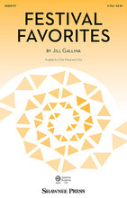 Festival Favorites composed by Jill Gallina. 2-Part. Choral. 56 pages. Published by Hal Leonard.

Pulled from Jill Gallina's extensive collection of songs for young voices, these six songs are perfect for any concert or festival at which your choir performs throughout the year. Celebrate hard work, friendship, cultural differences and even have a little lesson in music notation with songs your choirs will love to perform and your audiences will love to hear.
