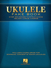 Ukulele Fake Book (Full Size Edition). Composed by Various. For Ukulele. Ukulele. Softcover. 688 pages. Published by Hal Leonard.

This collection is nearly bigger than your uke! Over 400 songs packed into one convenient songbook that lets you play all the songs you've ever wanted to, including: All Shook Up • Blowin' in the Wind • California Dreamin' • Don't Worry, Be Happy • Edelweiss • Free Fallin' • Georgia on My Mind • Hallelujah • Hey, Soul Sister • Hotel California • Imagine • Jambalaya • Kokomo • Lean on Me • Margaritaville • Over the Rainbow • Proud Mary • Que Sera, Sera • Rolling in the Deep • Singin' in the Rain • Stairway to Heaven • Stand by Me • Tears in Heaven • Ukulele Lady • Viva La Vida • What a Wonderful World • Your Cheatin' Heart • Zip-a-Dee-Doo-Dah • and hundreds more! Includes chord grids for soprano, concert and tenor ukuleles. 9″ x 12″ comb bound.