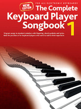 The Complete Keyboard Player: Songbook 1 - New Edition composed by Various. For Piano/Keyboard. Piano Collection. Softcover. 40 pages. Music Sales #AM1008216. Published by Music Sales.

The Complete Keyboard Player: Songbook 1 features 17 great songs, in standard notation with fingering, chord symbols and lyrics. Ideal for practice or for keyboard players who want to add to their repertoire. Songs: Big Yellow Taxi • Chasing Cars • Don't Look Back in Anger • Downtown • 5 Years Time • I Fought the Law • I Have a Dream • I'm a Believer • Knockin' on Heaven's Door • La Bamba • Lean on Me • Rivers of Babylon • Rolling in the Deep • Sad Songs (Say So Much) • Sweet Caroline • Twist and Shout • Yellow.