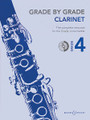 Grade by Grade - Clarinet (Grade 4) (With CD of Performances and Accompaniments). Composed by Various. Edited by Janet Way. For Clarinet. Boosey & Hawkes Chamber Music. Softcover with CD. 21 pages. Boosey & Hawkes #M060128783. Published by Boosey & Hawkes.

This series highlights composers including Karl Jenkins, Serge Prokofieff, and Dmitri Shostakovich alongside arrangements of traditional music from around the world. Each book contains grade-appropriate scales and arpeggios linked to the repertoire, sight-reading and improvisation activities, aural awareness tasks and a piano accompaniment booklet. The CD includes full performance demonstrations, piano backing tracks and grade-appropriate aural awareness resources.