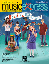 Believe in Music Vol. 15 No. 5 (March/April 2015). Composed by Alan Menken, Cristi Cary Miller, Elton John, John Jacobson, and Roger Emerson. Arranged by Emily Crocker and John Higgins. For Choral (Teacher Magazine w/CD). Music Express. Published by Hal Leonard.

Get on board the Music Express with this essential resource for general music classrooms and elementary choirs. Join John Jacobson and friends as they provide you with creative, high-quality songs, lessons and recordings that will keep students engaged and excited! This March/April 2015 issue includes: Believe in Music * Under the Sea (from The Little Mermaid)* Circle of Life (from The Lion King) * Shining Moon * I Love the Mountains * Lambs and Lions * Rondo from Mozart's Horn Concerto No. 4 * plus more songs and activities in the teacher magazine.