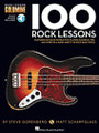 100 Rock Lessons (Bass Lesson Goldmine Series). For Bass. Bass Instruction. Softcover Audio Online. Guitar tablature. 208 pages. Published by Hal Leonard.

Expand your bass knowledge with the Bass Lesson Goldmine series! Featuring 100 individual modules covering a giant array of topics, each lesson in this Rock volume includes detailed instruction with playing examples presented in standard notation and tablature. You'll also get extremely useful tips, scale diagrams, chord grids, photos, and more to reinforce your learning experience plus 2 audio CDs featuring performance demos of all the examples in the book!

This volume covers a huge variety of rock bass styles, techniques, and concepts are covered, including: first position notes; basic fingerstyle; basic slapping; fingerstyle rakes; drop D tuning; memorizing the fretboard; arpeggios; harmonics; Paul McCartney style; John Entwistle style; Geddy Lee style; Billy Sheehan style; Flea style; gallop rhythm; tapping; techno bass; walking; where to pick; and much more!