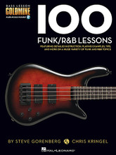 100 Funk/R&B Lessons (Bass Lesson Goldmine Series). For Bass. Bass Instruction. Softcover Audio Online. Guitar tablature. 208 pages. Published by Hal Leonard.

Expand your bass knowledge with the Bass Lesson Goldmine series! Featuring 100 individual modules covering a giant array of topics, each lesson in this Funk/R&B volume includes detailed instruction with playing examples presented in standard notation and tablature. You'll also get extremely useful tips, scale diagrams, chord grids, photos, and more to reinforce your learning experience plus 2 audio CDs featuring performance demos of all the examples in the book!

This volume covers a huge variety of funk and R&B bass styles, techniques, and concepts are covered, including: the pocket; fingerstyle funk; slap & pop techniques; hammer-ons and pull-offs; staccato & tenuto; funk fills and phrasing; dynamics; funk jazz; acid jazz; James Brown Fun; Bootsy Collins style; Larry Graham style; Louis Johnson style; Flea style; and more!