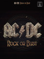 AC/DC (Rock or Bust). By AC/DC. For Guitar. Guitar Personality. Softcover. 112 pages. Music Sales #AM1010328. Published by Music Sales.

One of the most monumental rock bands ever, AC/DC, return with their 15th album, Rock Or Bust, the first without founding member and rhythm guitarist Malcolm Young. This matching folio features accurate arrangements of all 11 songs, including the lead single Play Ball, for guitar tab with full lyrics.

Ever since bursting onto our airwaves in the 1970s, Australian group AC/DC have brought their unique brand of foot-stomping, power-chord-strumming hard rock to international acclaim. This book of AC/DC guitar tabs features every anthemic tune from their album Rock Or Bust, including Play Ball, Rock Or Bust and Dogs Of War.

AC/DC immediately won the hearts of rock fans across the globe with a winning formula, straight-up rock drumming, powerfully catchy riffs from guitarist brothers Angus and Malcolm Young, and some gravity-defyingly high vocals from lead singer Bon Scott, whose duties were taken over by Brian Williams, who appears on this album at almost 70 years old, his vocal performance as powerful here as it was on their seminal 1980 album Back In Black.

The real main ingredient of AC/DC's recipe, though is the guitar-work of Angus Young, often named as one of the greatest ever, and with our Rock Or Bust guitar tabs, you can learn each chunky riff and every one of those Marshall-flavoured licks exactly as Young plays them on the record. Featuring blues-inspired riffs, power-chords galore and solos that rival any other rock band, the guitar work on Rock Or Bust is not just your run-of-the-mill rock guitar. If you are looking for a masterclass in constructing riffs, playing face-melting solos, or simply great hard rock playing, these AC/DC guitar tabs will certainly help you with that.

For fans of AC/DC's undoubtedly successful formula of driving rhythms, rocking riffs and innuendo-laden lyrics, this Rock Or Bust guitar tab book will satisfy your desire for more blues-rock and even more of that unmistakeable sound of Angus Young's Gibson SG through a Marshall stack. Critics are loving listening to this album, and we're sure you'll love playing it.