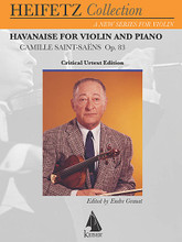 Havanaise for Violin and Piano (for Violin and Piano Critical Urtext Edition Heifetz Collection). Composed by Camille Saint-Saens (1835-1921). For Piano, Violin. LKM Music. Softcover. 16 pages. Lauren Keiser Music Publishing #S511022. Published by Lauren Keiser Music Publishing.

The Havanaise (Habanera in French) by Camille Saint-Saëns op.83 dates from 1885-87. The composer dedicated this work to Rafael Diaz Albertini, a violinist of Cuban origin. In 1888 Saint-Saëns completed the orchestration of the Havanaise. This Critical Urtext Edition is based on the composer's manuscript, the first print of the violin and piano version, and to a large part, on the historic recording by the composer himself with the violinist Gabriel Willaume (1919).