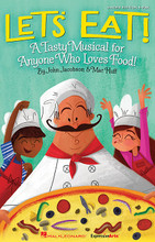 Choral (Singer 5 Pak)
A Tasty Musical for Anyone Who Loves Food!. Composed by John Jacobson and Mac Huff. Expressive Art (Choral). 44 pages. Published by Hal Leonard.

Hey, what's cookin'? Join Hungry Hank, Famished Fanny, Ravenous Randi, Picky Pete and more wacky characters in this upbeat and tasty musical all about their insatiable appetites! We are fortunate to live in a land of plenty, and as we celebrate food in wonderfully wacky ways with songs like “The Fast Food Tango,” “Chicken Pot Pie,” “My Banana Split” and “Pizza,” we are also reminded to be “Thankful” for the bounty we regularly enjoy. Designed for performers in upper elementary and middle school, this 40-minute musical features six original songs with connecting script and speaking parts adaptable to casts of 20 or more. The Teacher Edition is filled with quality performance material including piano/vocal song arrangements and choreography, script, and helpful production guide. For added value, the ready-to-use student books include songs and script, and will enhance the musical experience for your young aspiring actors/singers!

    Thankful 
    A Banana Split 
    Grandma's Pretty Good Chicken Pot Pie 
    Let's Eat! 
    The Fast Food Tango 
    We Love Pizza 
    What's Cookin'?