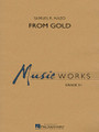 Concert Band (Score & Parts) - Grade 3
Composed by Samuel R. Hazo. MusicWorks Grade 3. Published by Hal Leonard.

Glistening chords, soaring melodies, broad fanfares and gorgeous chorales will fill your concert hall with this evocative work. Best of all, From Gold sounds much harder than it actually is. Mr. Hazo's background as a music educator is evident in how quickly directors and students will get to the music making. Written entirely in B-flat with few accidentals, the runs are split between instruments for playability, and parts are doubled/cued to build confidence. Young bands will sound mature, and mature bands will be breathtaking. Dur: 4:35.