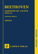 Orchestra, Score (Study Score)
Study Score. Composed by Ludwig van Beethoven (1770-1827). Edited by Bathia Churgin. Henle Study Scores. Softcover. G. Henle #HN9810. Published by G. Henle.

In 1803 Beethoven wrote his Third Symphony and, as is widely known, it was originally in honor of Napoleon Bonaparte. Yet it was published three years later with a dedication to Beethoven's patron Prince Lobkowitz as well as with the addition “Sinfonia Eroica” in memory of a “grand Uomo”. This presumably - reflecting the changed political situation - referred to the Prussian Prince Louis Ferdinand who died on the battlefield against Napoleon. Based on the musical text of the Beethoven Complete Edition and with a preface by the editor Bathia Churgin, Beethoven's famous heroic symphony is now available as a Henle pocket score.