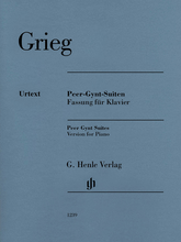 Piano Solo (Piano)
Piano Solo. Composed by Edvard Grieg (1843-1907). Edited by Einar Steen-Nøkleberg and Ernst-Gunter Heinemann. Henle Music Folios. Softcover. G. Henle #HN1239. Published by G. Henle.

Grieg's incidental music for Henrik Ibsen's drama “Peer Gynt” contains some of his best-known compositions, such as “Morning mood” and “In the hall of the Mountain King”. Grieg later extracted the most beautiful pieces to form two orchestral suites and arranged himself these versions for piano solo and piano four-hands. There was a surprise in store for Henle when preparing their Urtext edition. In the autograph and the first print run, the second suite contained another movement, the “Dance of the Mountain King's Daughter”, which Grieg deleted shortly afterwards. This charming dance appears in the appendix to this edition - printed again for the first time in 120 years! The Norwegian pianist and Grieg expert Einar Steen-Nøkleberg was co-editor for this edition and also provided the new fingerings.