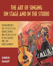 Understanding the Psychology, Relationships, and Technology in Performing and Recording. Book. Softcover. 184 pages. Published by Hal Leonard.

To be a great singer, talent and technique are obviously important, as are having excellent songs and being able to move an audience. But there's more to it than that, including two critical skills that are rarely, if ever, addressed in vocal training: managing the technology onstage and in the studio and interacting with the people who run it.

No matter how fantastic your voice is or how much money is behind you, if you don't know how to work with recording and performance technology – whatever your genre – you're in for a tough ride. Countless phenomenal singers stagnate professionally and even leave the business because they can't figure out how to deliver when using studio headphones and stage monitors, or how to communicate their needs to producers and engineers. And many less capable singers get ahead because they can.

The Art of Singing Onstage and in the Studio finally and comprehensively addresses these important issues in an easy-to-read, accessible style. Beginning with a discussion of the history of the voice and technology in our culture, Hamady also reveals the root causes of performance anxiety in music and beyond, as well as how to overcome it.

In her groundbreaking book The Art of Singing she showed us how to discover and develop our true voices. Now she shares how to use them onstage, in the studio, and with the world. Singers, performers, producers, and engineers will all come away from this book more knowledgeable about the origins of their fields, empowered in the tools of their trade, and clear on how to best communicate with one another.