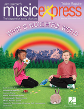 Choral (Teacher Magazine w/CD)
May/June 2015. By Louis Armstrong. By Audrey Snyder, John Jacobson, and Roger Emerson. Arranged by Emily Crocker and John Higgins. Music Express. 68 pages. Published by Hal Leonard.

Get on board the Music Express with this essential resource for general music classrooms and elementary choirs. Join John Jacobson and friends as they provide you with creative, high-quality songs, lessons and recordings that will keep students engaged and excited! This May/June 2015 issue includes: What a Wonderful World, We Are One (Ole, Ola), La Cumparsita, Musical Planet: Uruguay, My Path, The Red River Valley, Marching on Parade, 1815 Overture (Tchaikovsky), plus many more songs and activities in the teacher magazine!