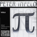 Thomastik Peter Infeld, Viola A, Steel/Chrome,Removable Ball, Medium,15.5"-16.5" body/37-39cm scale