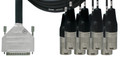 8-Channel Analog Breakout Cable Essentials Series – TASCAM D-Sub 25 to XLRM Connectors, 10-Foot Cable
