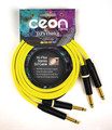 Premium DJ Dual/Mono (Black Light) Cable Ceon Series – Hi-Flex DJ's Choice Stereo 1/4″ TS to 1/4″ TS 10-Foot Cable: Neon Yellow