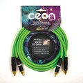 Premium DJ Dual/Mono (Black Light) Cable Ceon Series – Hi-Flex DJ's Choice Stereo RCA to RCA 2-Foot Cable: Neon Green