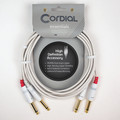 Unbalanced Twin Cable/Adapter (White) Essentials Series – Two 1/4″ to Two 1/4″ Straight Mono Plugs, 10-Foot Cable