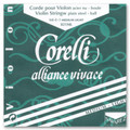 Savarez Corelli Alliance Vivace, Violin A, (Synthetic/Aluminum), 4/4, Light