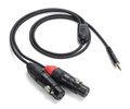 Tourtek Pro – 1/8″ TRS (Stereo) to Dual XLR (Female) Cable 3' Breakout Accessory Cable