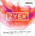 D'Addario Zyex, Violin Set, (w/Aluminum D), 4/4, Heavy