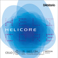 D'Addario Helicore, Cello G, (Rope/Tungsten-Silver), 1/8, Medium