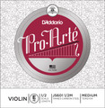 D'Addario Pro-Arte, Violin E, (Plain Steel), Ball, 1/2, Medium