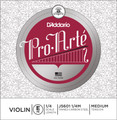 D'Addario Pro-Arte, Violin E, (Plain Steel), Ball, 1/4, Medium