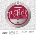 D'Addario Pro-Arte, Violin Set, (w/Plain Steel E, Aluminum D), Ball E, 1/8, Medium