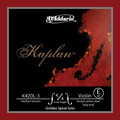 D'Addario Kaplan Golden Spiral Solo, Violin E, (Tinned Carbon Steel), Loop, 4/4, Medium