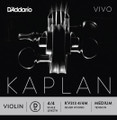 D'Addario Kaplan Vivo, Violin D, (Synthetic/Silver), 4/4, Heavy
