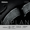 D'Addario Kaplan Vivo, Viola D, (Synthetic/Silver), Long/Medium, 16-16.5"
