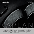 D'Addario Kaplan Vivo, Viola D, (Synthetic/Silver), Long/Heavy, 16-16.5"