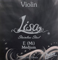 Prim Lisa, Violin E, (Stainless Steel), Removable Ball, 4/4, Soft