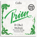 Prim, Cello D, (Steel/Chrome), 1/2, Medium