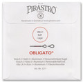 Pirastro Obligato, Viola A, (Synthetic/Aluminum), Removable Ball, 4/4, Weich (37-40cm Scale)
